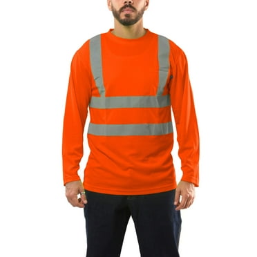 Kolossus AirFlex ANSI Class 2 High Visibility Long Sleeve Safety Shirt Orange