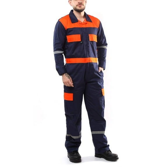 Kolossus Deluxe Long Sleeve Cotton Blend Coverall with Enhanced Visibility