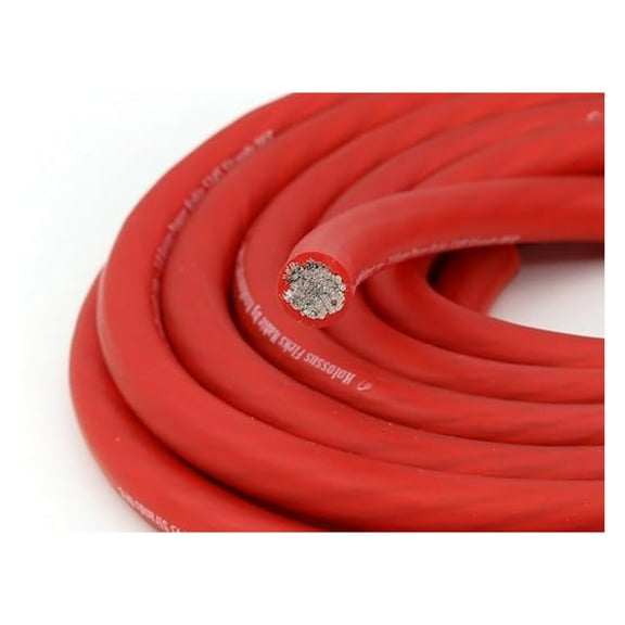 Kolossus Flex Kable OFC 0 Gauge Power Wire Copper Cable Red 1/0 AWG 5 Feet