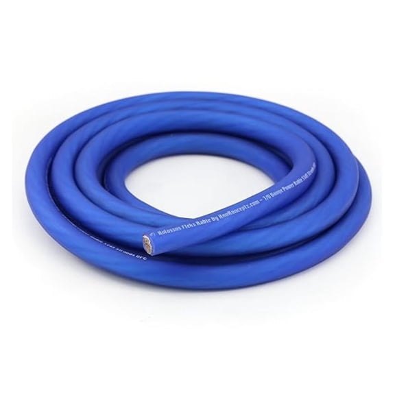 Kolossus Flex Kable OFC 8 Gauge Power Wire Copper Cable Blue (75 ft) 8 AWG