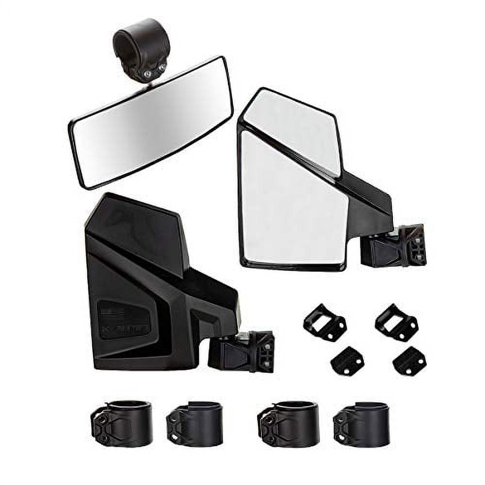 Kolpin 98312 Black UTV Side Rear Mirror Combo Package