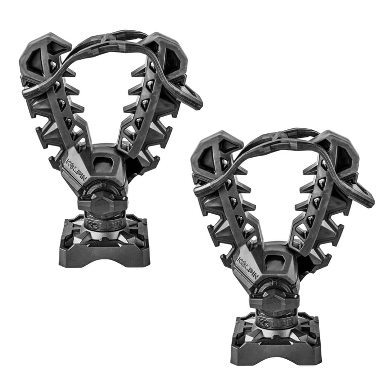 RYNO GEAR Nylon Ring Flashlight Holder - Secure Clip For Large Flashlights, Black Finish