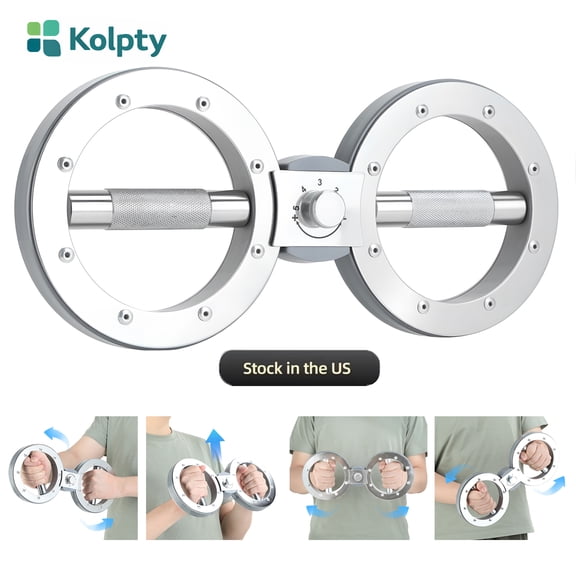 Kolpty Adjustable Resistance Rotator Machine, Forearm Strength Trainer with 360 Rotation, 12 Lbs Arm Workout Equipment 14.57 x 6.5 x 0.98 Inch