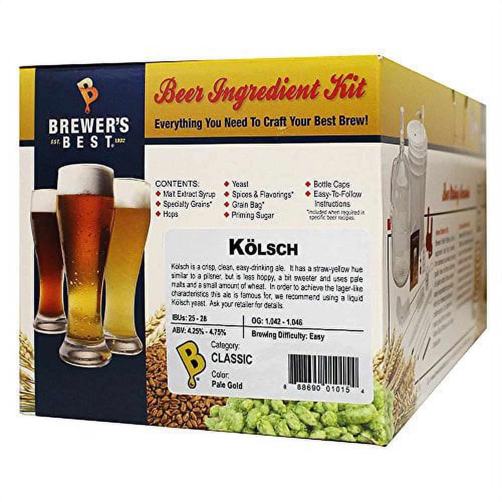 Brewer's Best Home Brewing Kolsch Beer Ingredient Kit Makes 5 Gallon