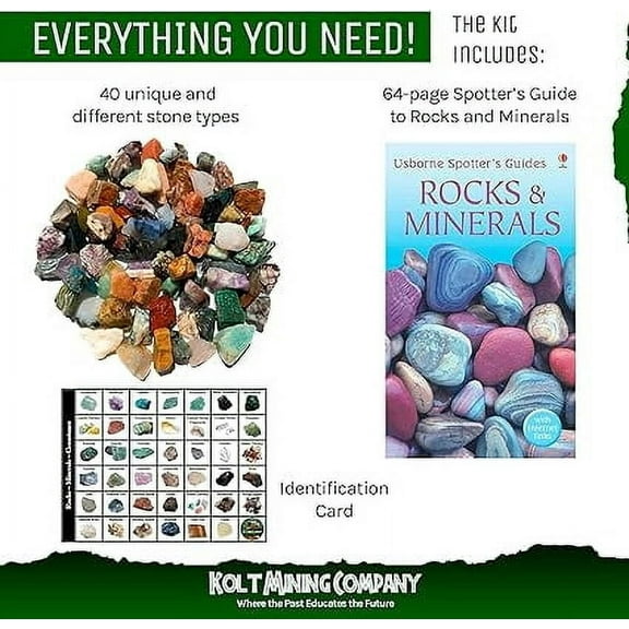 Kolt Mining Rough Tumbling Raw Crystals and Minerals - 4-Pound Bag