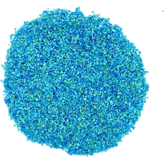 Koltose by Mash Fish Tank Gravel, Bulk Caribbean Blue Colored