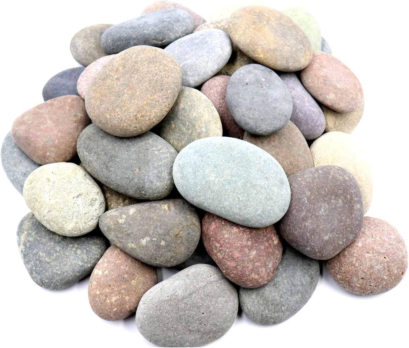 Koltose by Mash Ultra Large River Rocks for Painting – 20 Extra Big Rocks, 3.5” - 5” inch Flat Smooth Stones, 12-14 lb. of Craft Rocks for Rock