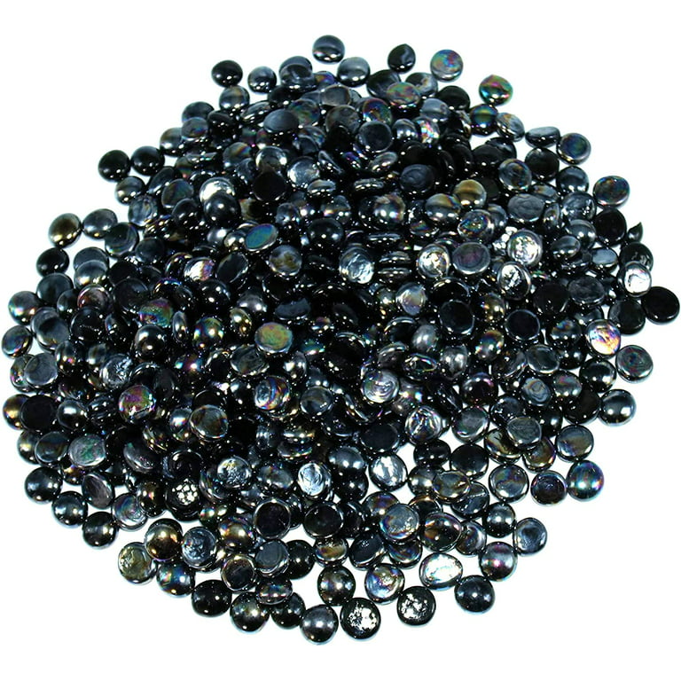 Koltose by Mash - Flat Glass Marbles, Black Accent Gems, Decorative Vase  Filler Stones, 2 lbs 