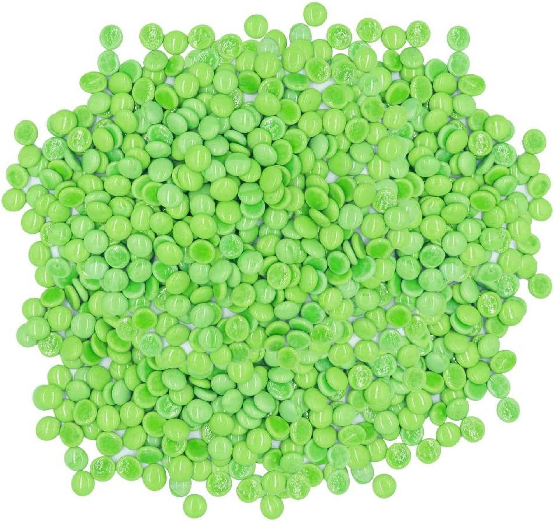 Koltose by Mash Flat Glass Marbles, Green Accent Gems, Decorative