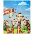 thumbnail image 1 of Koltose by Mash - Giraffe Throw Blanket, Fleece Fabric, XL 50”x 60”, Machine Washable, 1 of 7