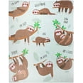 thumbnail image 1 of Koltose by Mash - Sloth Throw Blanket, Fleece Fabric, XL 50”x 60”, Machine Washable, 1 of 7