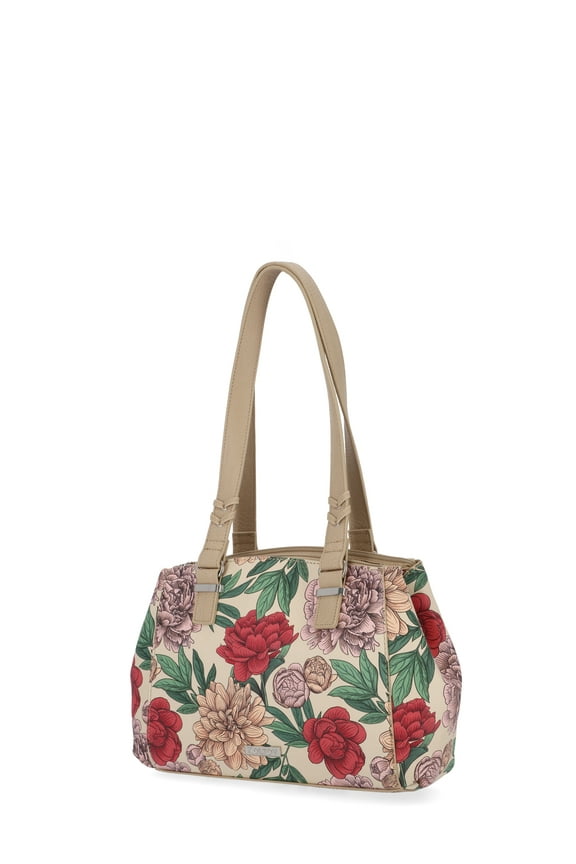 Vegan Leather Evelyn Shopper, Primrose/ Chino