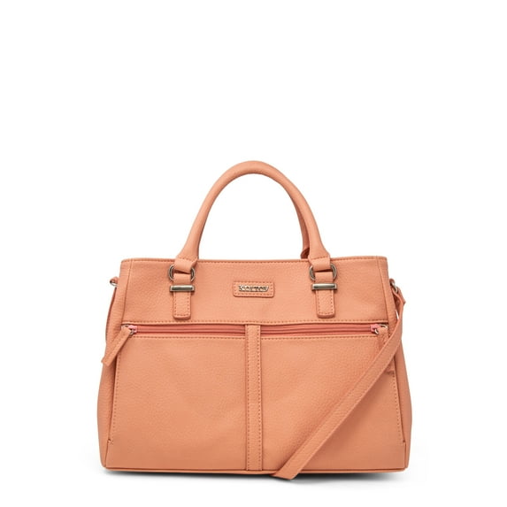 Koltov Vegan Leather Joy Large Satchel, Salmon