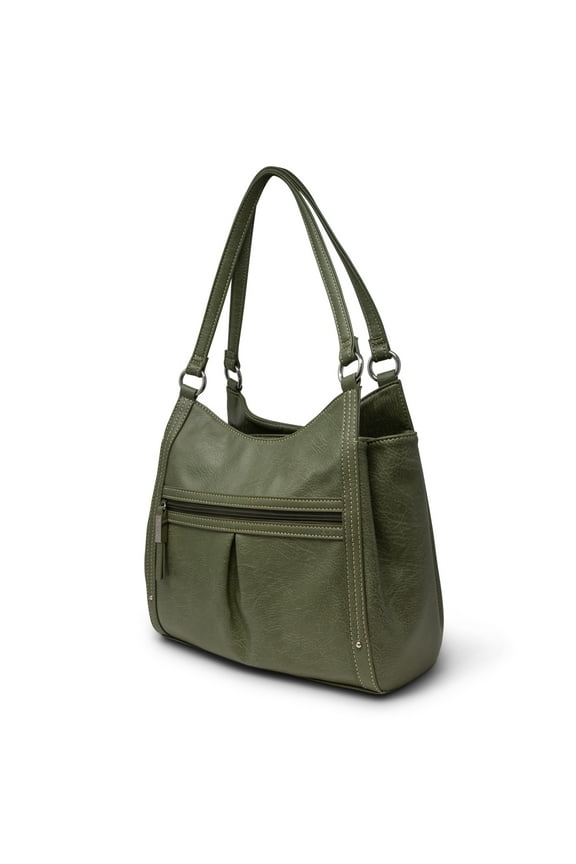 Vegan Leather Laila Large Hobo, Olive