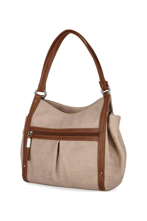 Vegan Leather Laila Large Hobo, Toast/Tulane