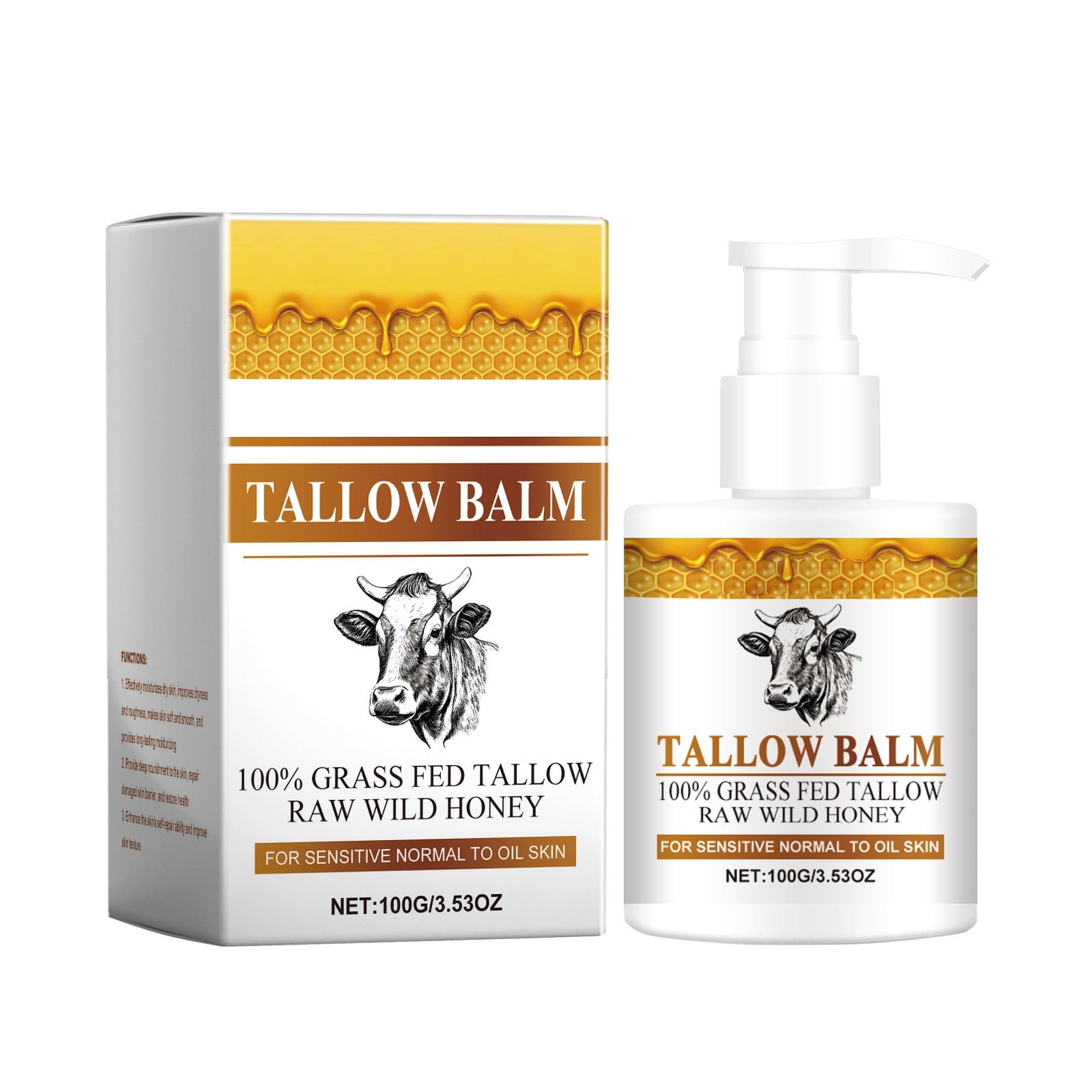 KolyLong Tallow Face Moisturizer with Honey and Beef Tallow for Skin