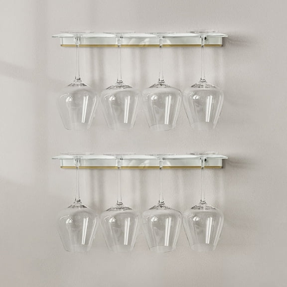 Kolymax Acrylic Water-Resistant Ceiling Stemware Holders, Set of 2