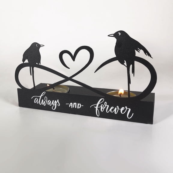 Kolymax Metal Bird Family Silhouette Wedding Candle Holder, 1 Count