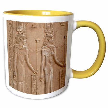 3drose, Kom Obo Temple. Aswan, Egypt., 11oz Two-tone Yellow Mug