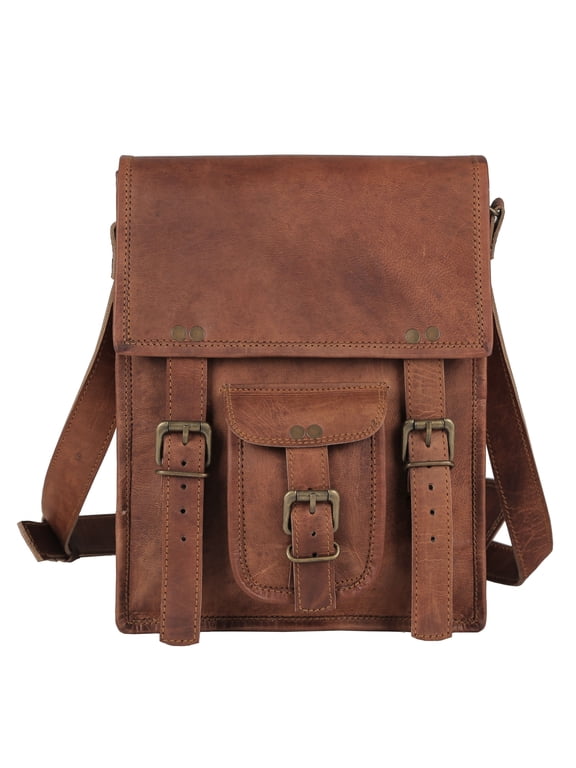 11 Inch Sturdy Leather satcel Ipad Messenger Bag for men and women