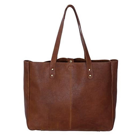 KomalC Genuine Soft Chicago Buff Leather Tote Bag Elegant Shopper Shoulder BagSALE (Elegance)