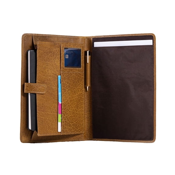 Luxury Full Grain Leather Padfolio Business Portfolio Organizer Folder