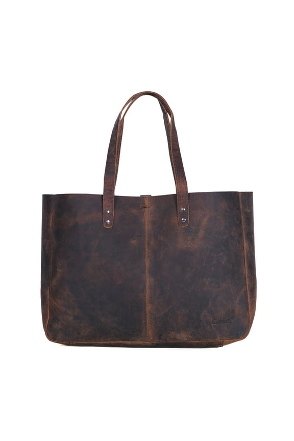 Komalc Genuine Soft Buffalo Leather Tote Bag Elegant Shopper Shoulder Bagsale