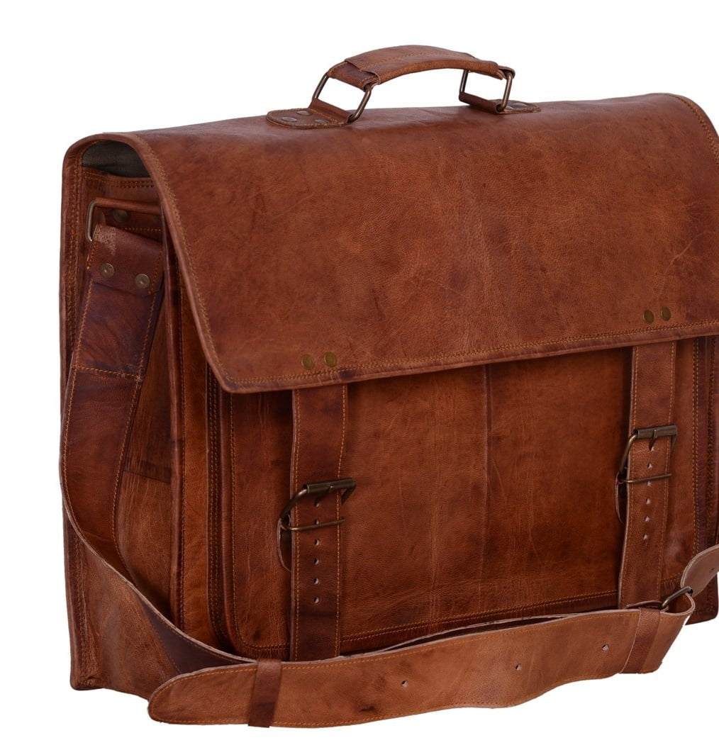 Komals Passion Leather 16 Sturdy Messenger Bag for Laptop Fits 14 15.6