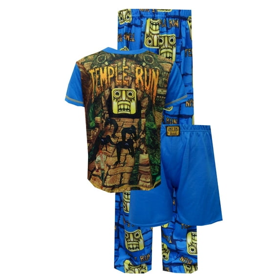Komar Boys Temple Run Blue 3 Piece Pajamas (4/5)