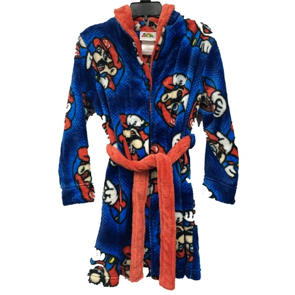 Komar Kids Boy's Super Mario Fleece Robe (4 Little Kids)