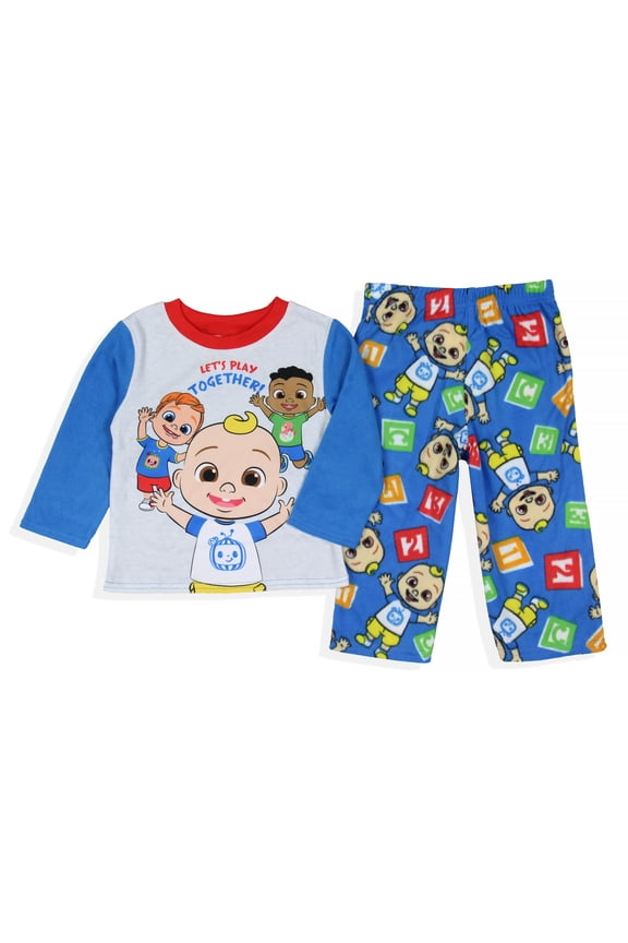 CoComelon Toddler Boys' Let's Play Long Sleeve Pajama Shirt Pants Set