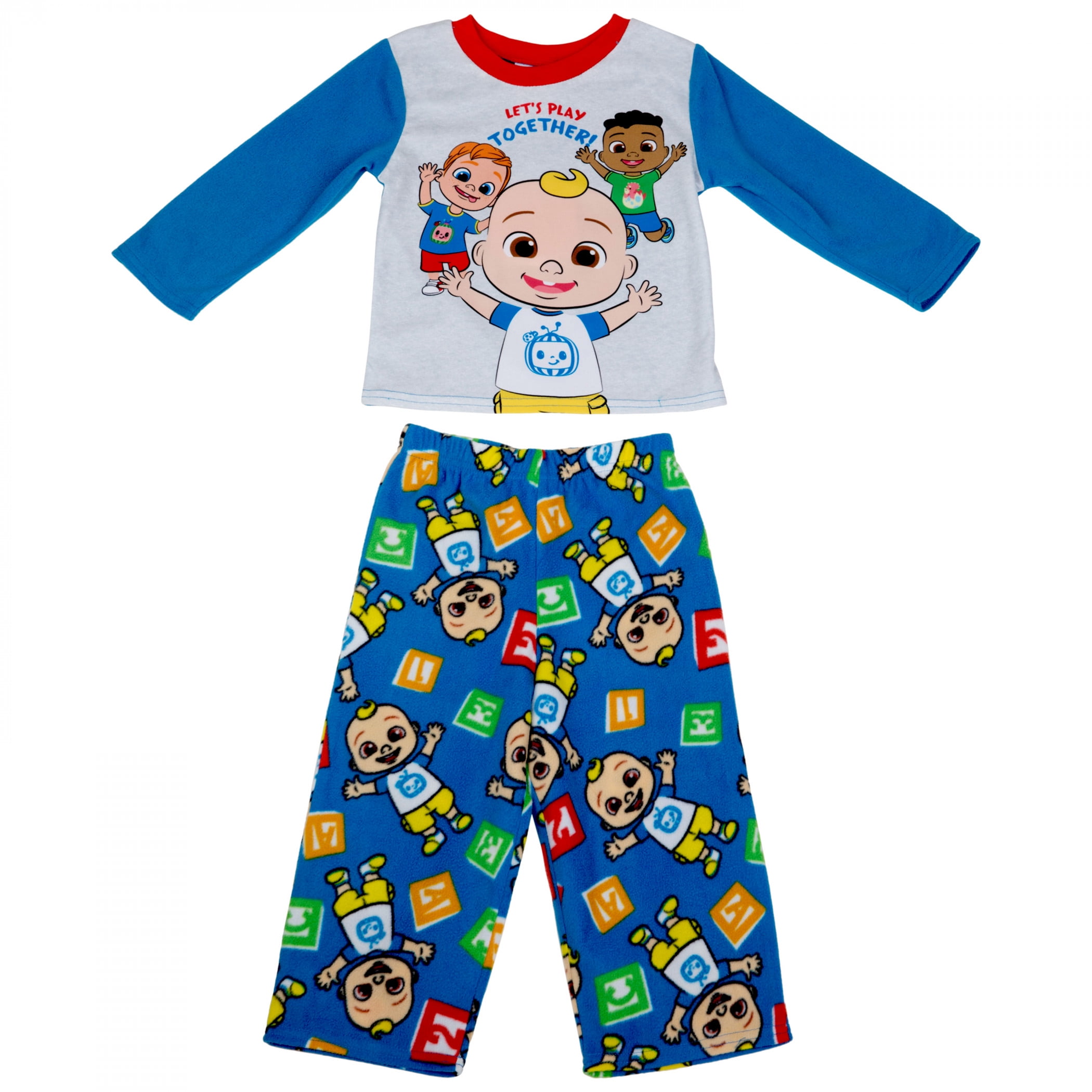 Komar Kids Boys' CoComelon Let's Play Together Fleece Toddler Pajamas ...