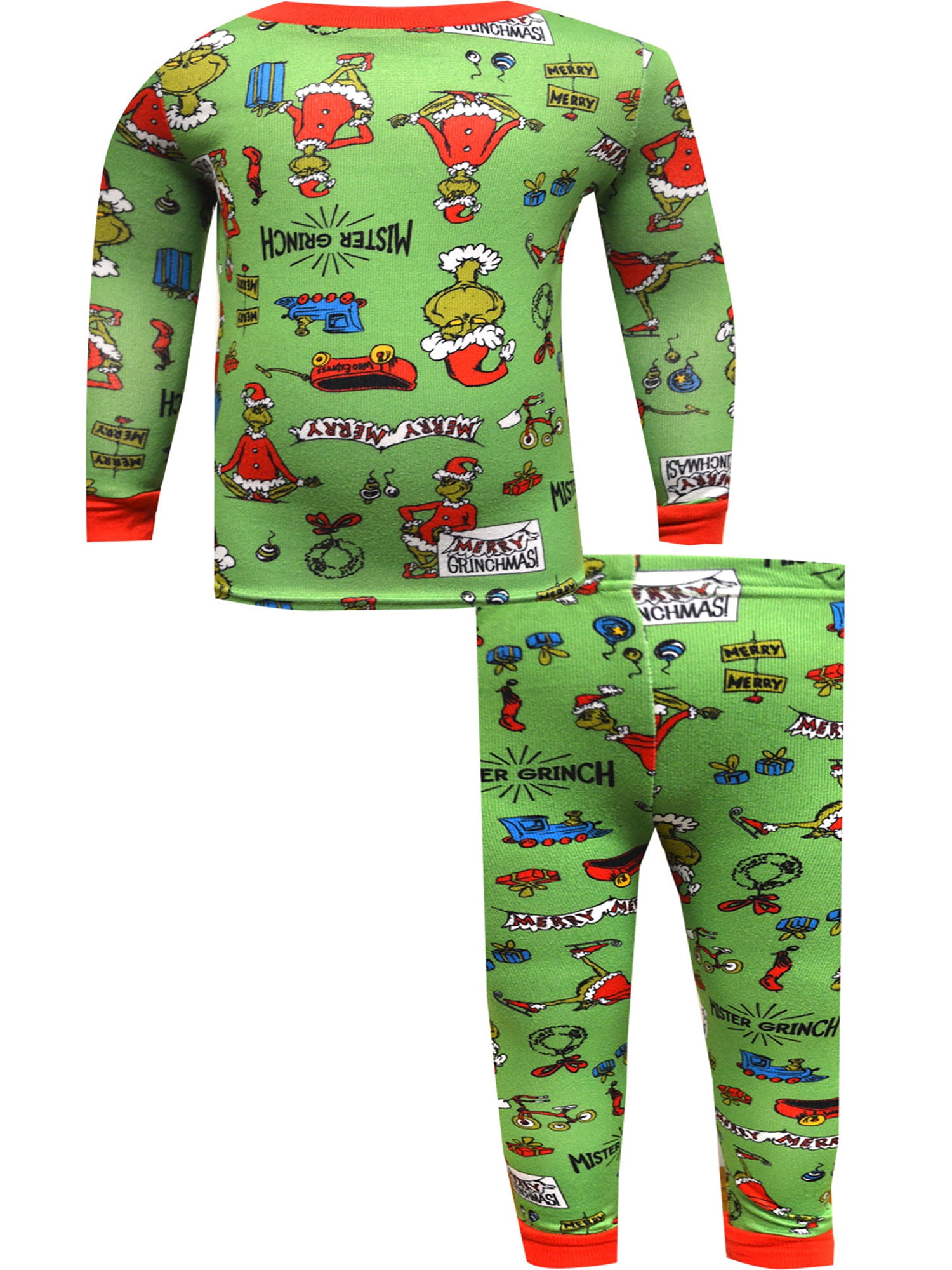 Komar Kids Dr. Seuss The Grinch Ultra Soft Christmas Pajamas for Boys ...