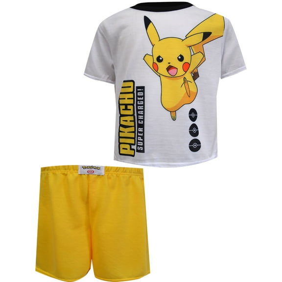 Komar Kids Boys Pokemon Pikachu Super Charged Summer Pajamas (10)