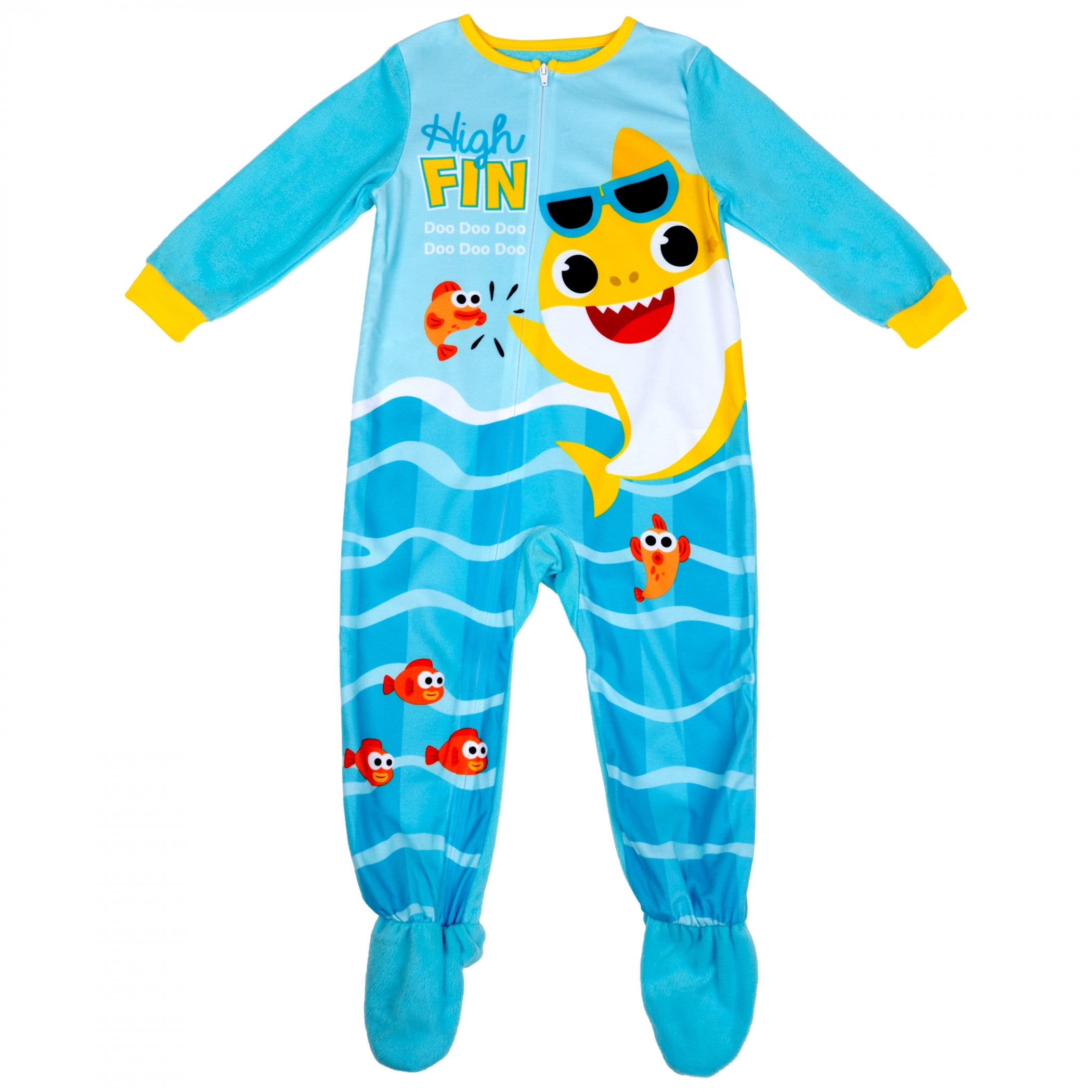 Komar Kids Girls Baby Shark High Fin Toddler Blanket Sleeper Footie