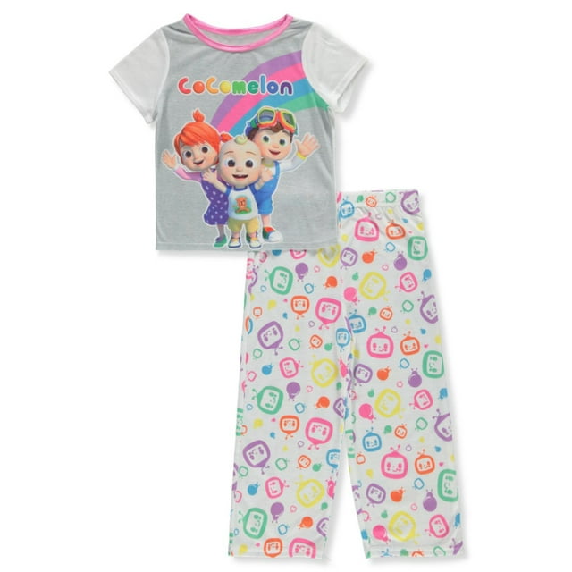 Komar Kids Girls Rainbow of Fun Toddler Pajamas (2T