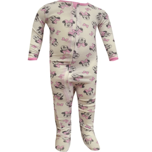 Komar Kids Girls Disney Baby Minnie Mouse Ultra Soft Infant One Piece Sleeper (12 mo)
