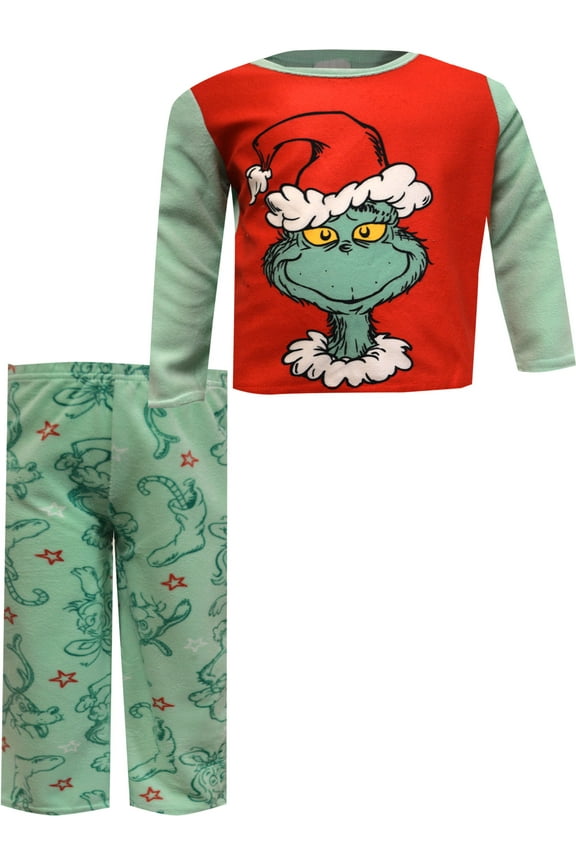 Girls Dr. Seuss The Grinch Happiest Grinch Fleece Pajamas (4T)