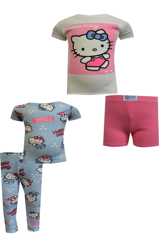 Komar Kids Girls Hello Kitty Everyday is Funday Cotton 4 Piece Pajamas (4)