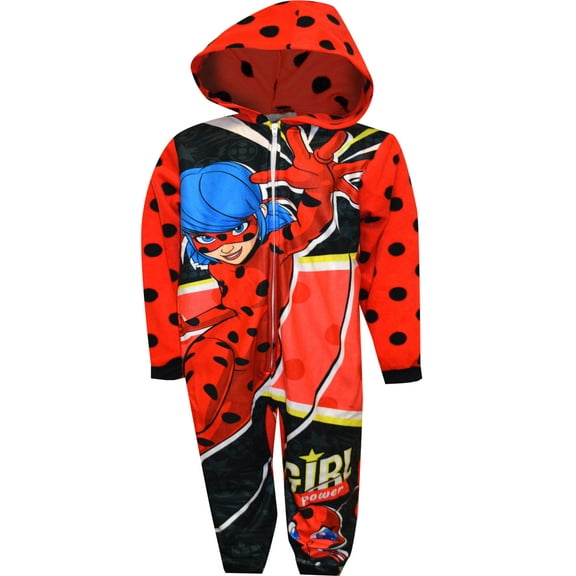 Komar Kids Girls Miraculous Ladybug Cozy Fleece One Piece Blanket Sleeper (7/8)