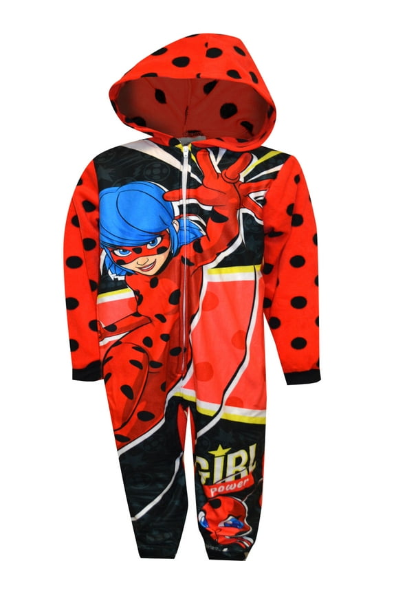 Komar Kids Girls Miraculous Ladybug Cozy Fleece One Piece Blanket Sleeper (7/8)