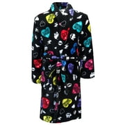 Komar Kids Girls Monster High Skeletons and Candy Hearts Black Plush 6/6X Robe (6/6X)