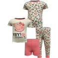 thumbnail image 1 of Komar Kids Girls Peppa Pig Yay for Today 4 Piece Cotton Toddler Pajamas (2T), 1 of 2