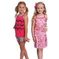 thumbnail image 1 of Komar Kids Girls Three-Piece Pajama Set Sleepwear and Nightgown, Pink, Size: 10-12, 1 of 4