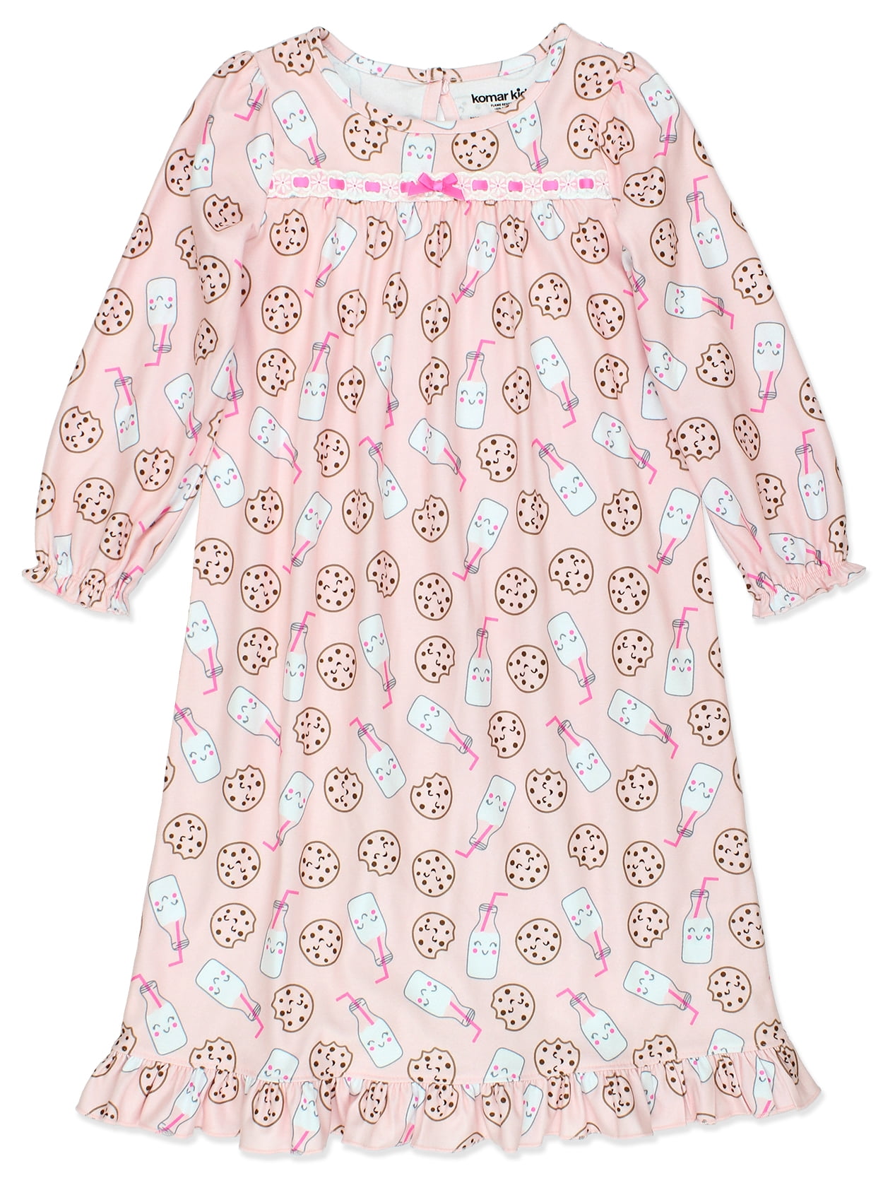Toddler & Granny Kids Milk Nightgown Gown Cookies Komar K227114 Flannel