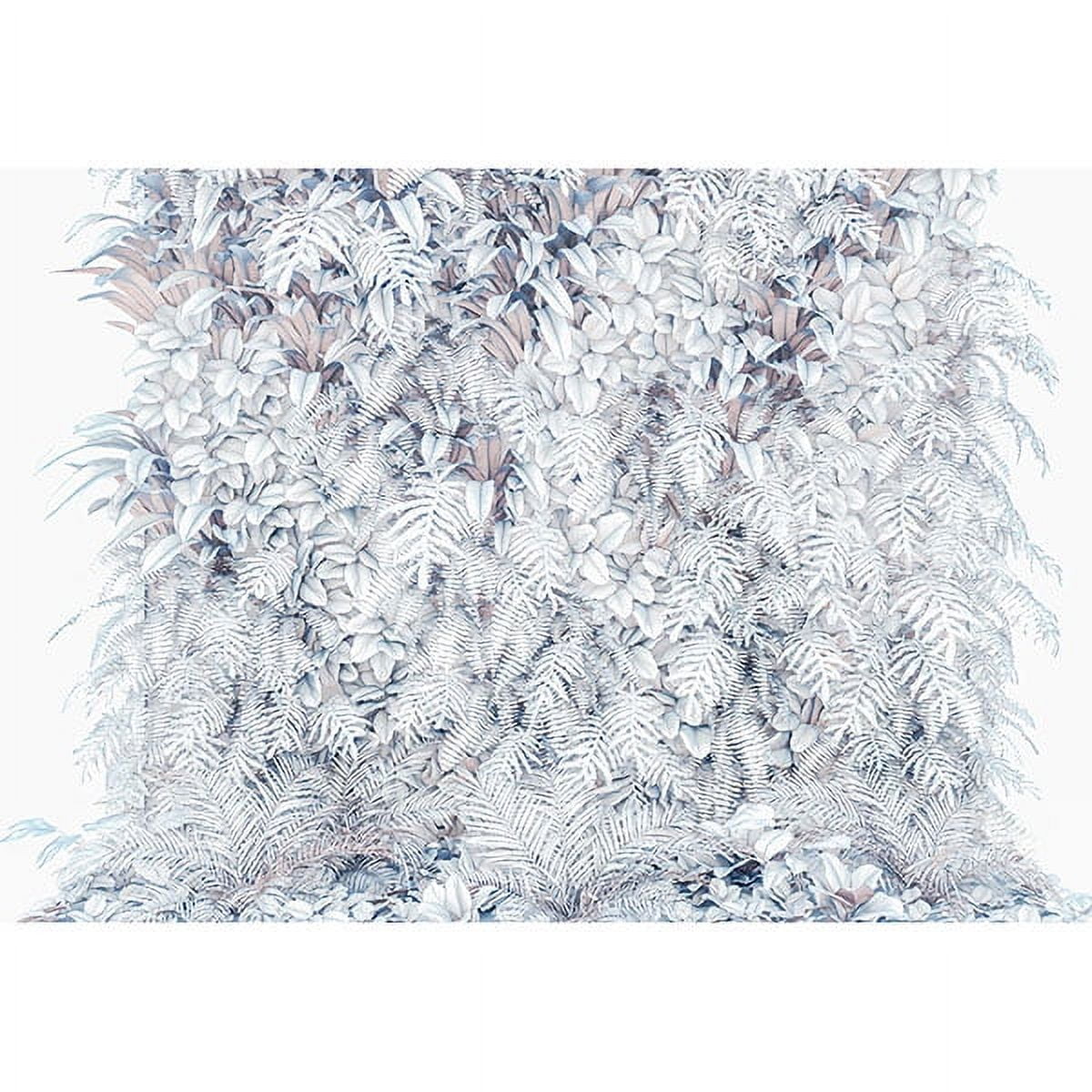 Off-White Abstract Botanical Wall Mural, 12-ft by 8-ft