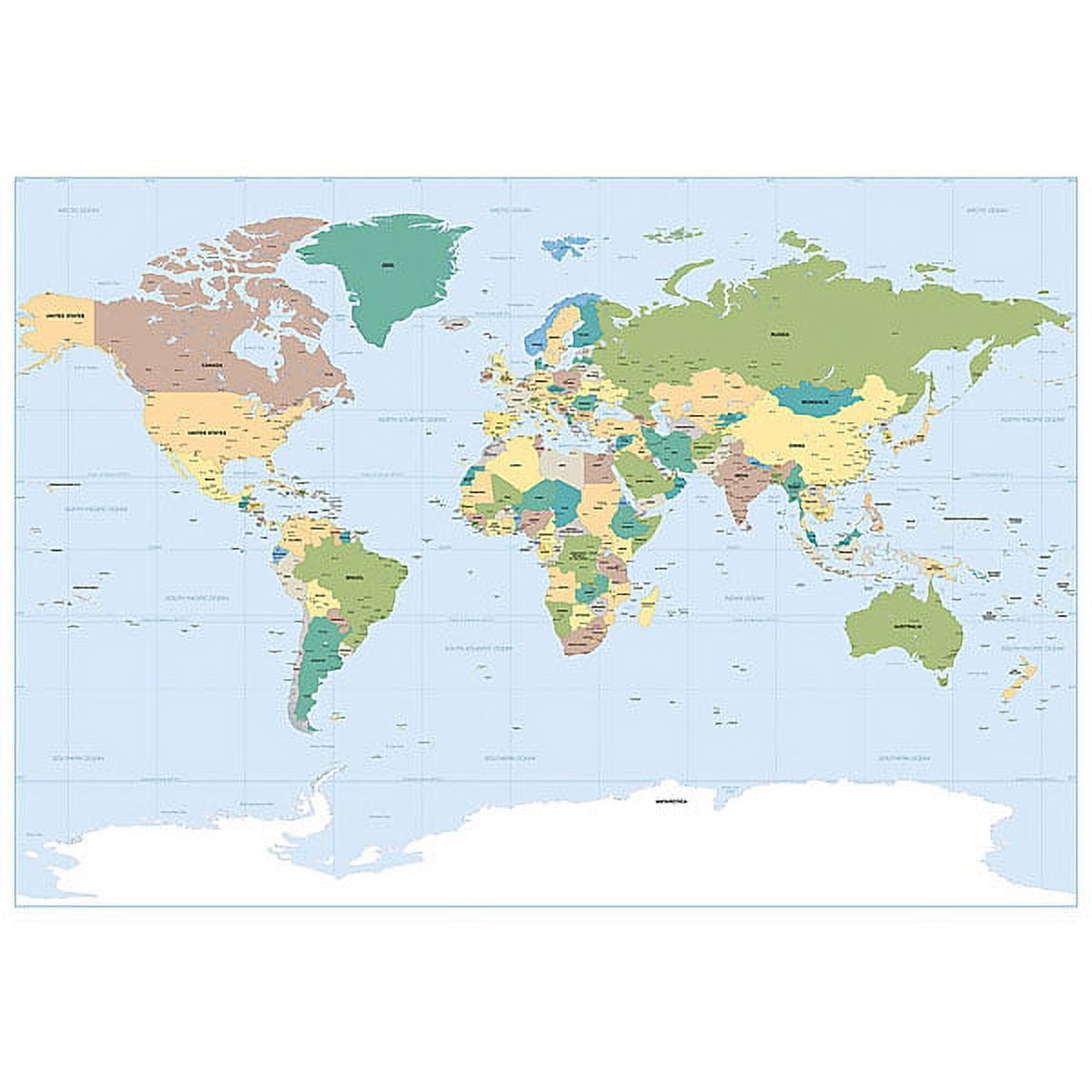 Komar World Map Wall Mural