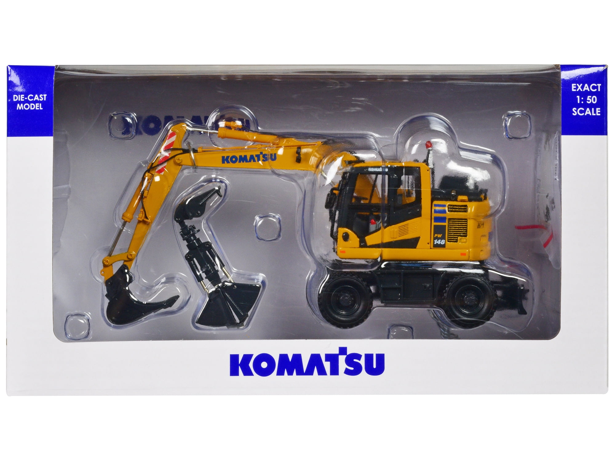Komatsu PW148-11 Wheel Loader Yellow with Standard and Komatsu PW148-11 Wheel Loader Yellow with Standard and
