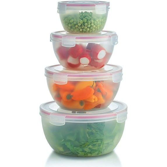 Komax Biokips Food Storage Bowls, Set-of-4 Round Mixing Bowls
