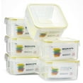 thumbnail image 1 of Komax Biokips Square Food Storage Container 37oz. (set of 6) - Airtight, Leakproof With Locking Lids - BPA Free Plastic - Microwave, Freezer and Dishwasher Safe - Compact Size & Stackable, 1 of 4